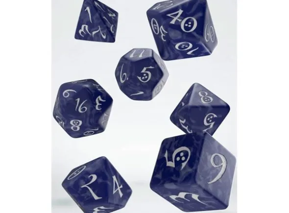 RPG Dice Set Cobalt/White