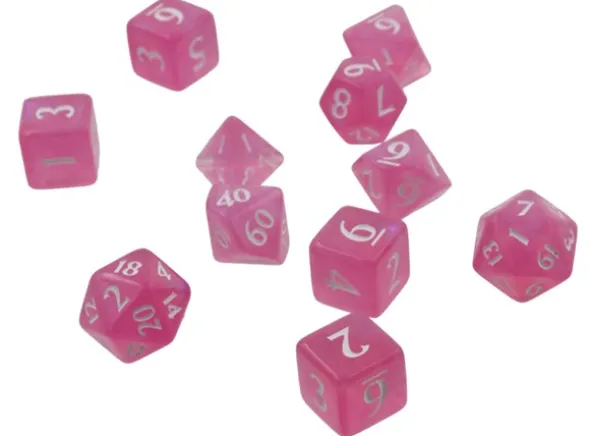RPG Dice Set Eclipse 11 Hot Pink