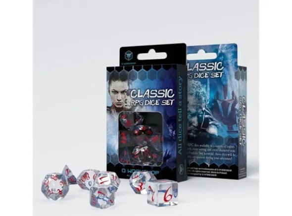 RPG Dice Set Translucent/Red/Blue
