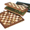 Sjakkbrett tre m/brikker Foldbar 47x47cm