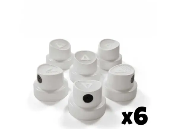 Standard Spray Caps (6 stk) - White