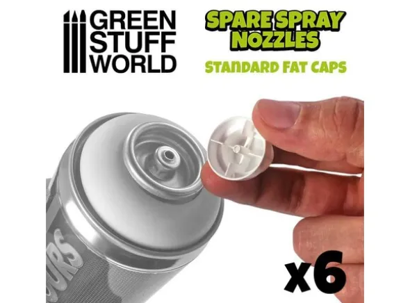Standard Spray Caps (6 stk) - White