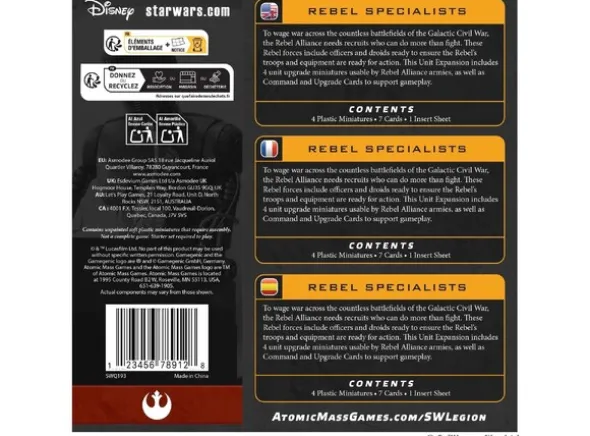 Star Wars Legion Rebel Specialists