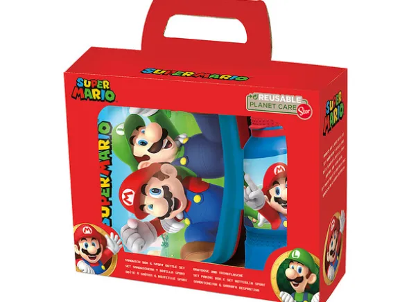 Super Mario Gavesett Matboks & Flaske
