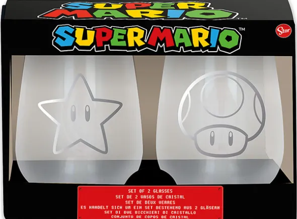 Super Mario Glass - 2 stk