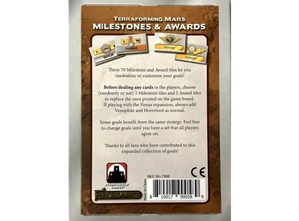 Terraforming Mars Milestones/Awards Exp