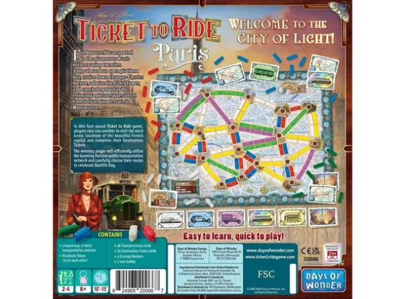Ticket to Ride Paris Brettspill