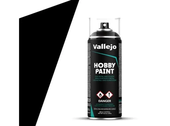 Vallejo Hobby Paint Spray Black 400ml
