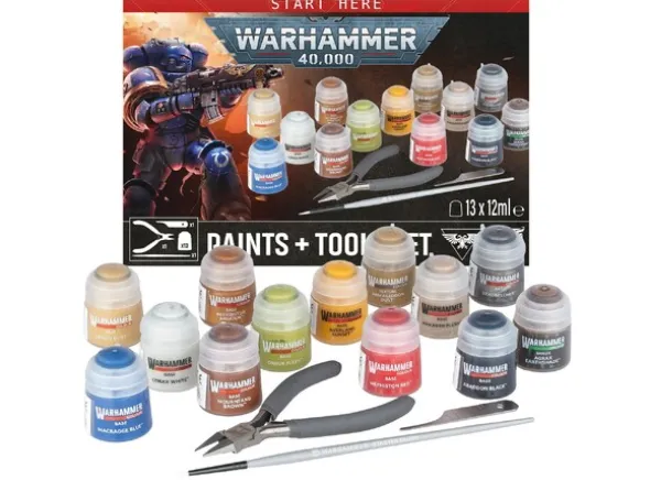 Warhammer 40K Paints + Tools Set