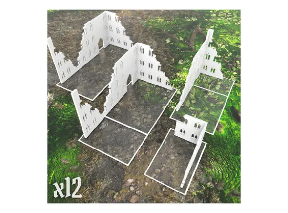 WTC Terrain Glasspack Footprints Set x2